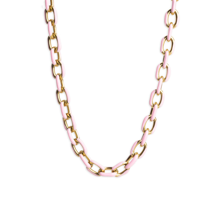 Ines - Colorful Link Necklace Stainless Steel