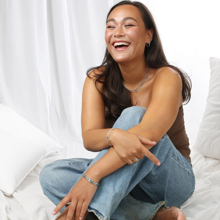 Oda - Multi-Strand Bead Necklace Stainless Steel