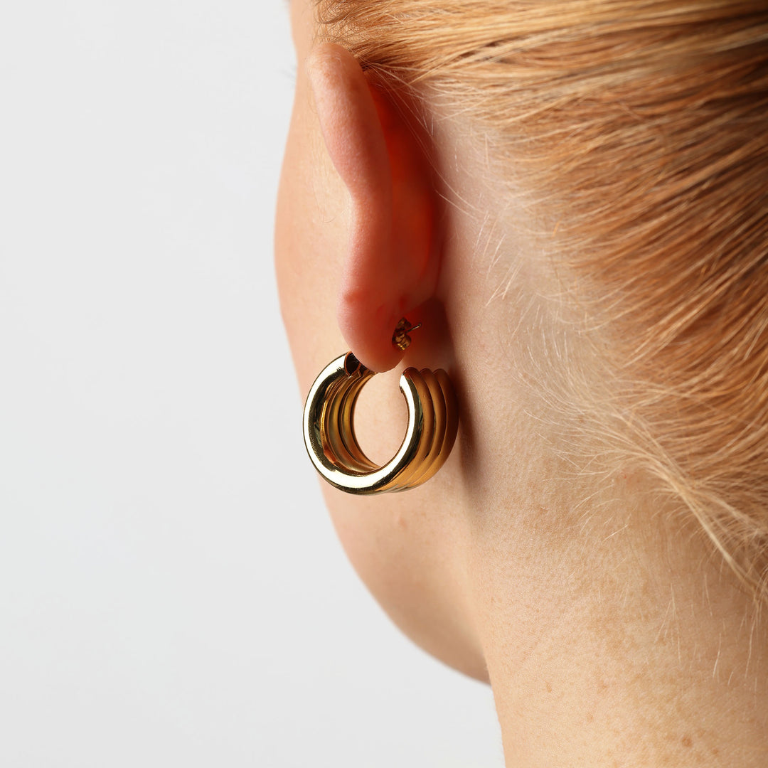 Liv - Multi Layered Stud Earrings Stainless Steel