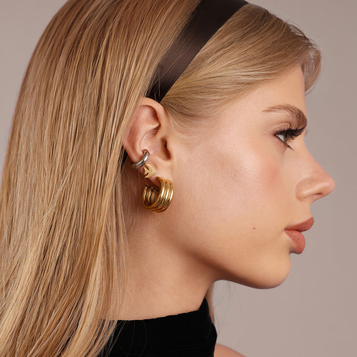 Liv - Multi Layered Studs Örhängen Rostfritt Stål