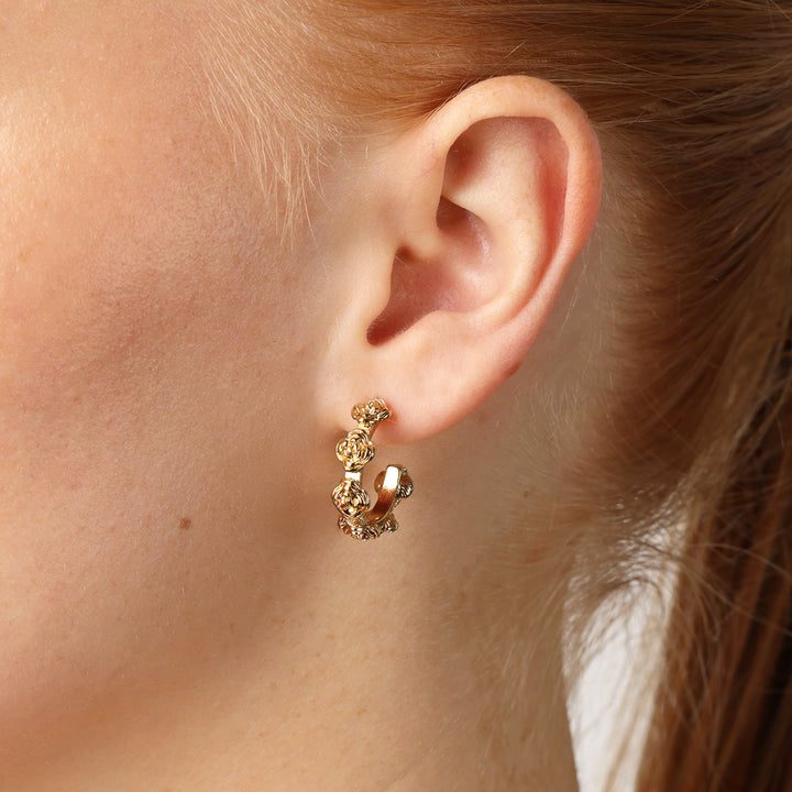 Gerda - Örhängen Studs Blommor Rostfritt Stål