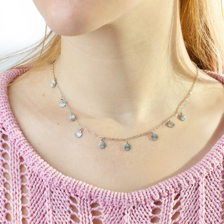 Liv - Coin Charm Necklace Stainless Steel