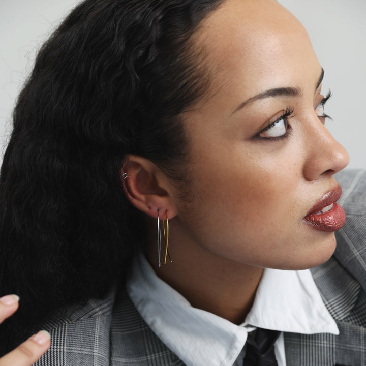 Zephyr - Örhängen Wire Loops Rostfritt Stål