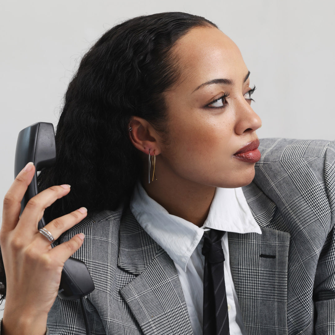 Zephyr - Örhängen Wire Loops Rostfritt Stål