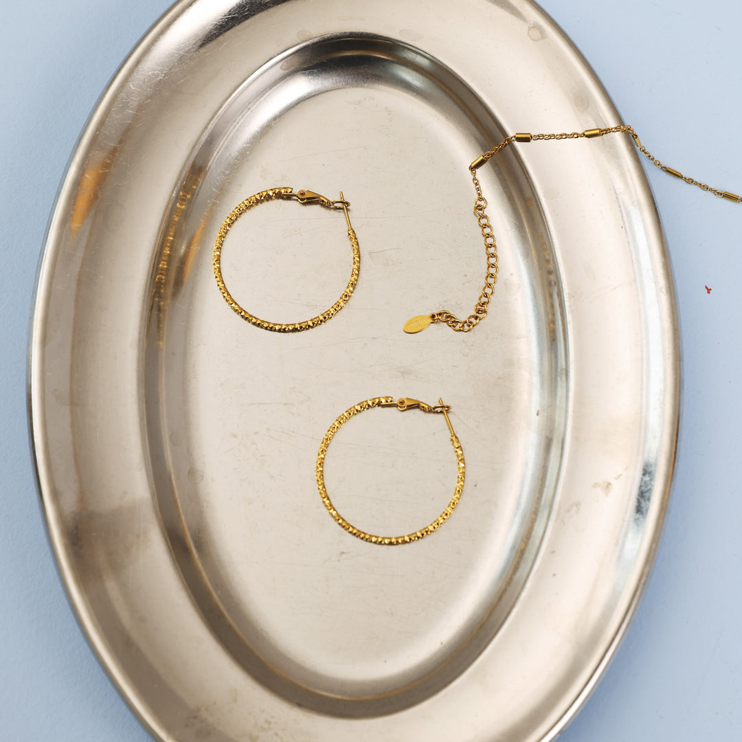 Sansa - Organic Örhängen Rostfritt Stål