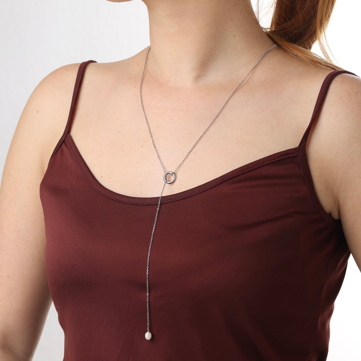Boel - Lariat Pärlhalsband Rostfritt Stål