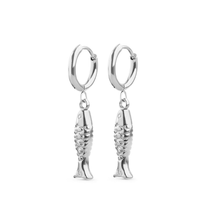 Erna - Fish Hoop Earrings Stainless Steel