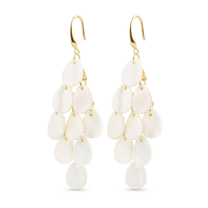 Candela - Teardrop Shell Earrings