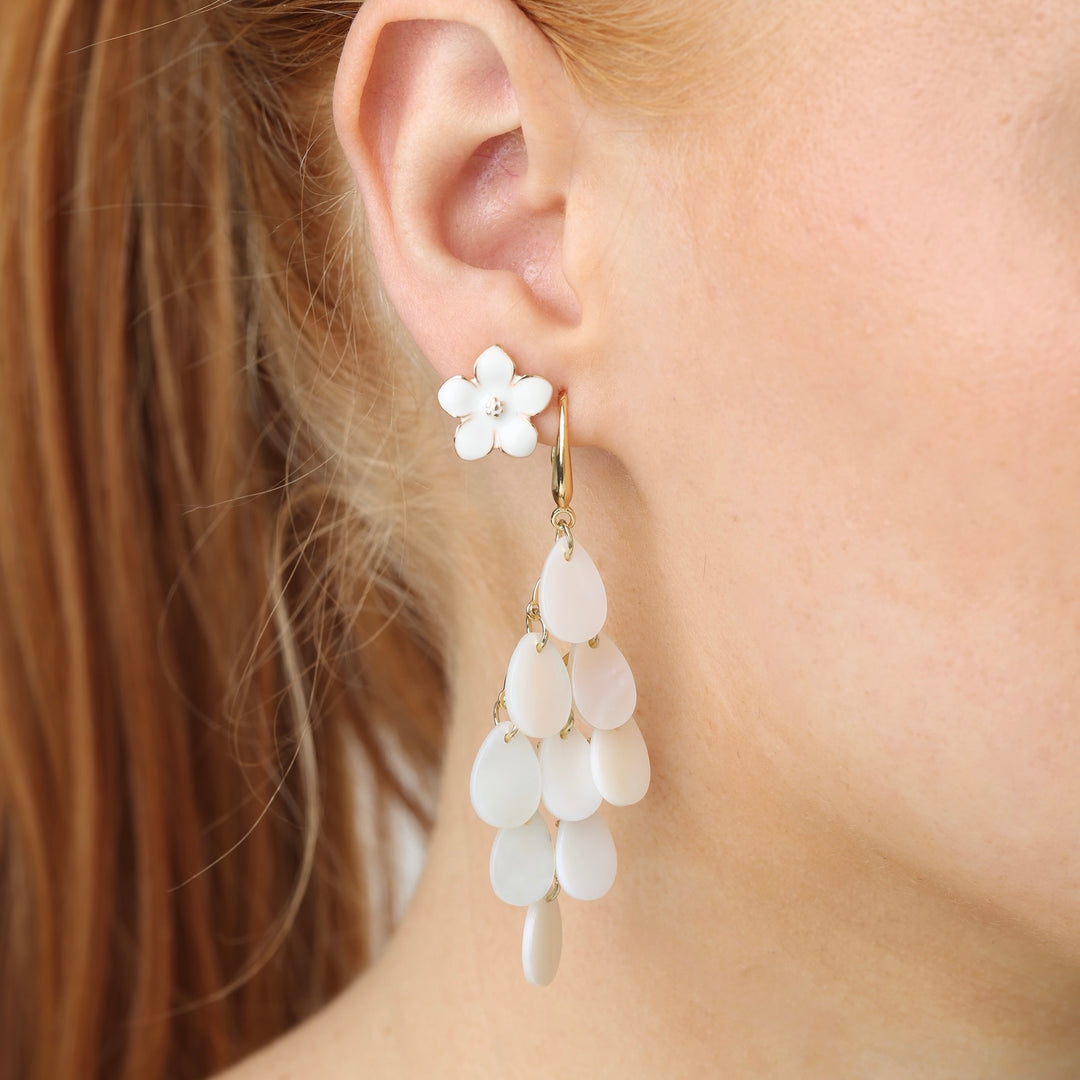Candela - Teardrop Shell Earrings