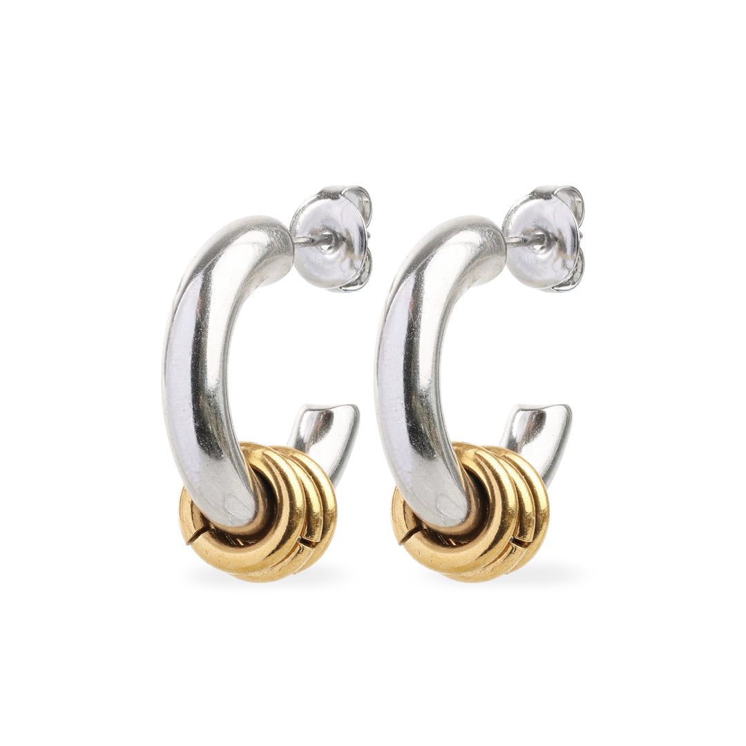 Luna - Hoops Stud Earrings Stainless Steel