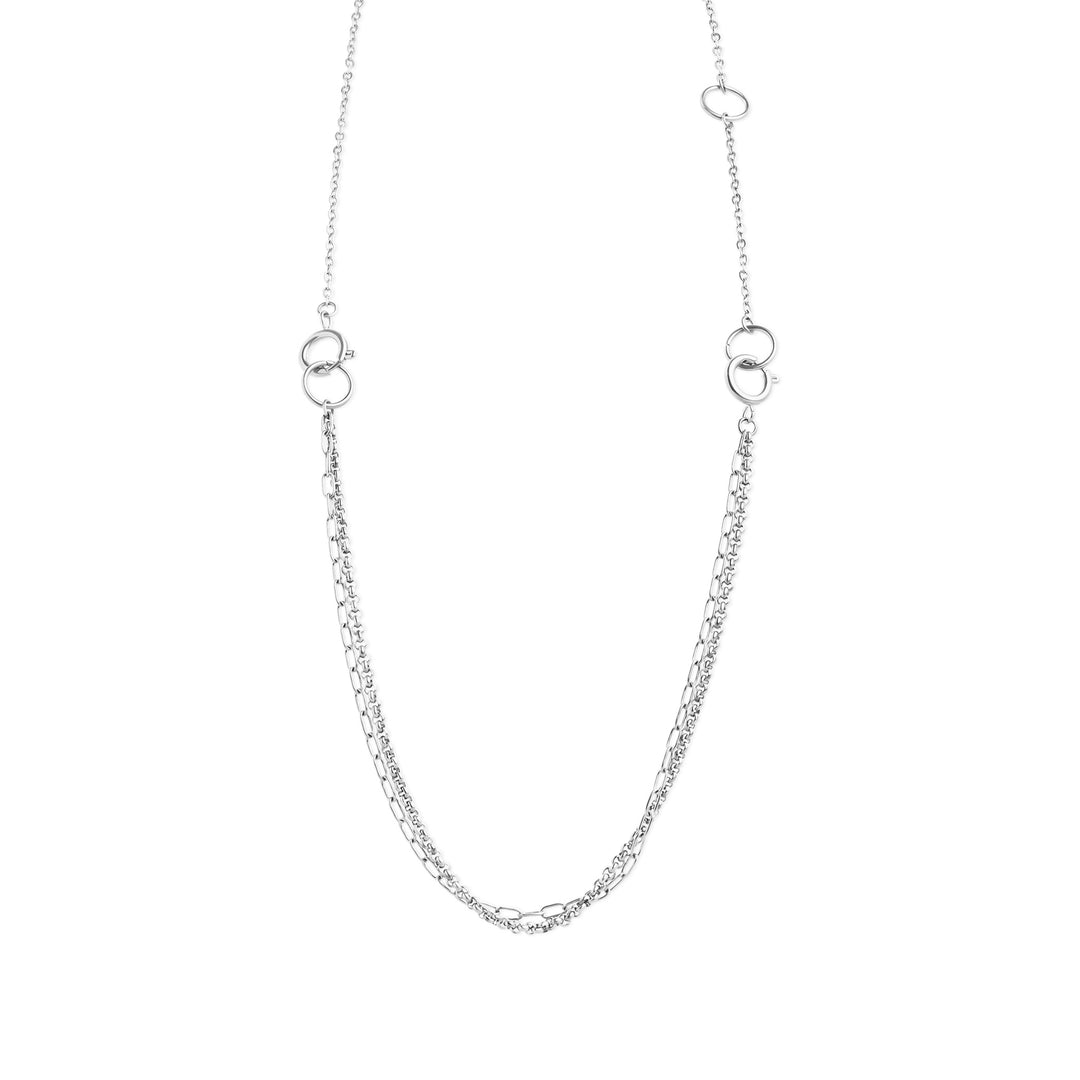 Onyx - Layered Chain Necklace Stainless Steel