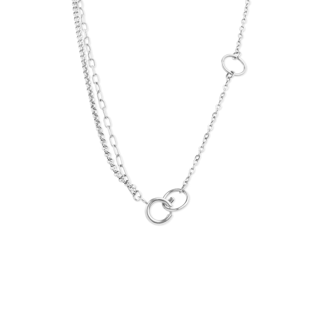 Onyx - Layered Chain Necklace Stainless Steel