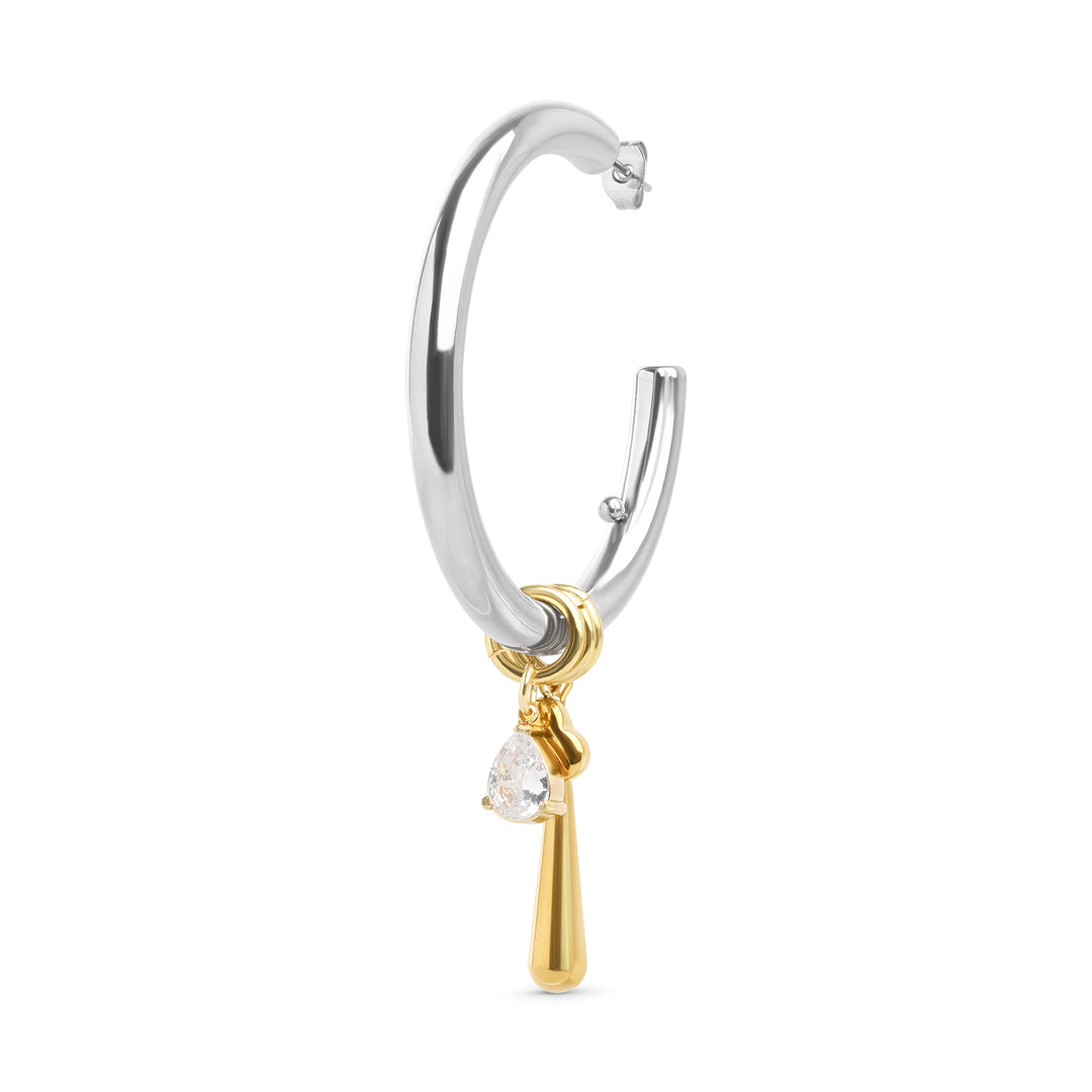 Peg - Sleek Hoops Stud Earrings Stainless Steel