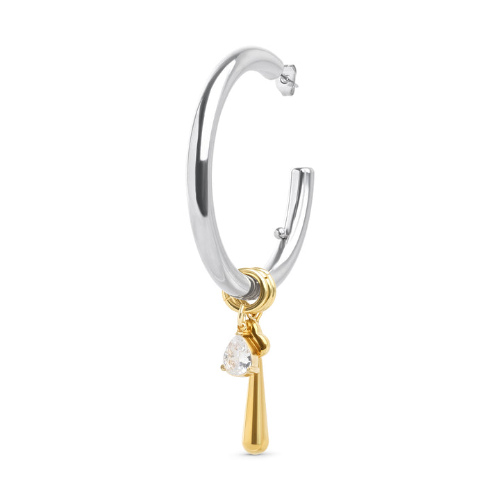 Peg - Sleek Hoops Stud Earrings Stainless Steel