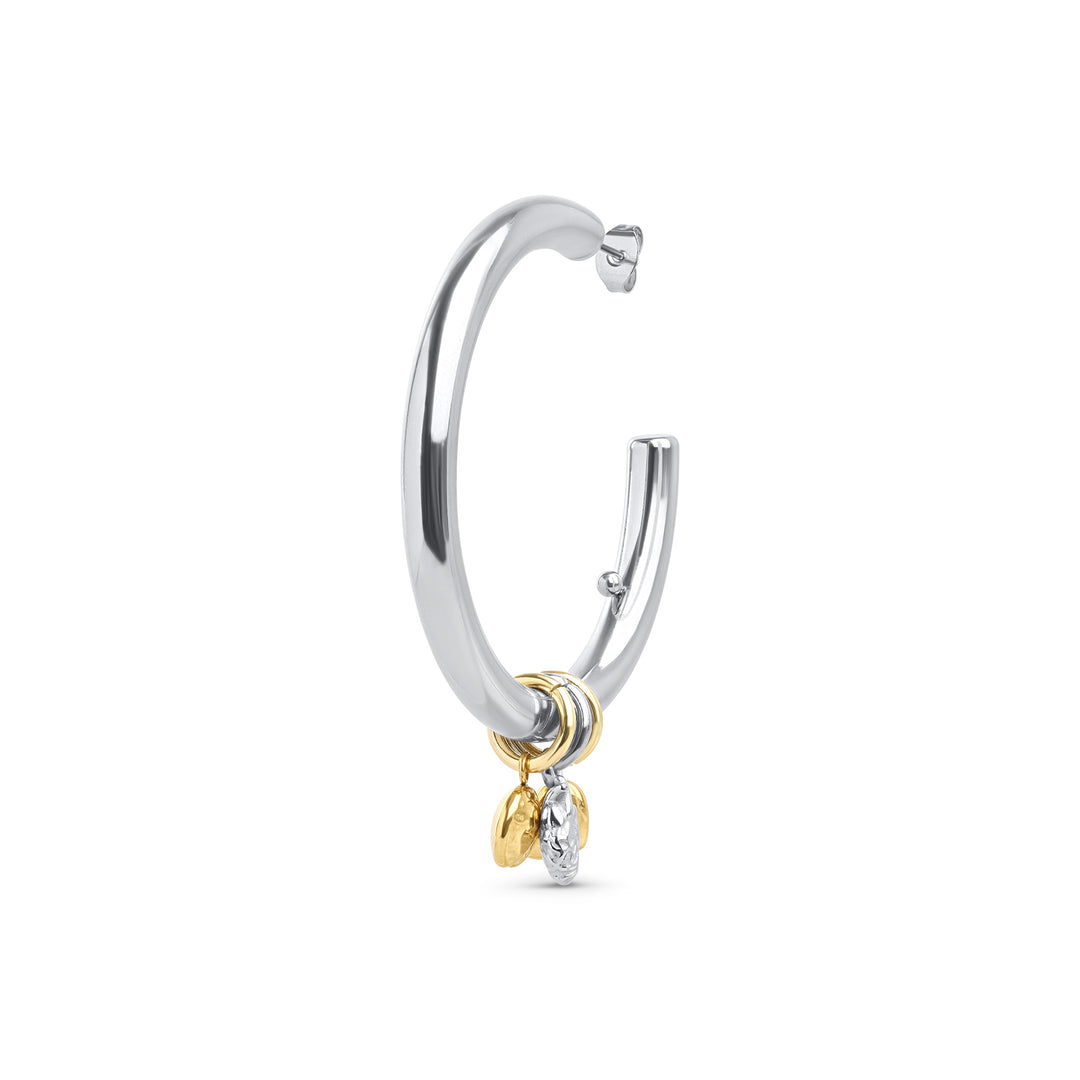 Peg - Sleek Hoops Stud Earrings Stainless Steel