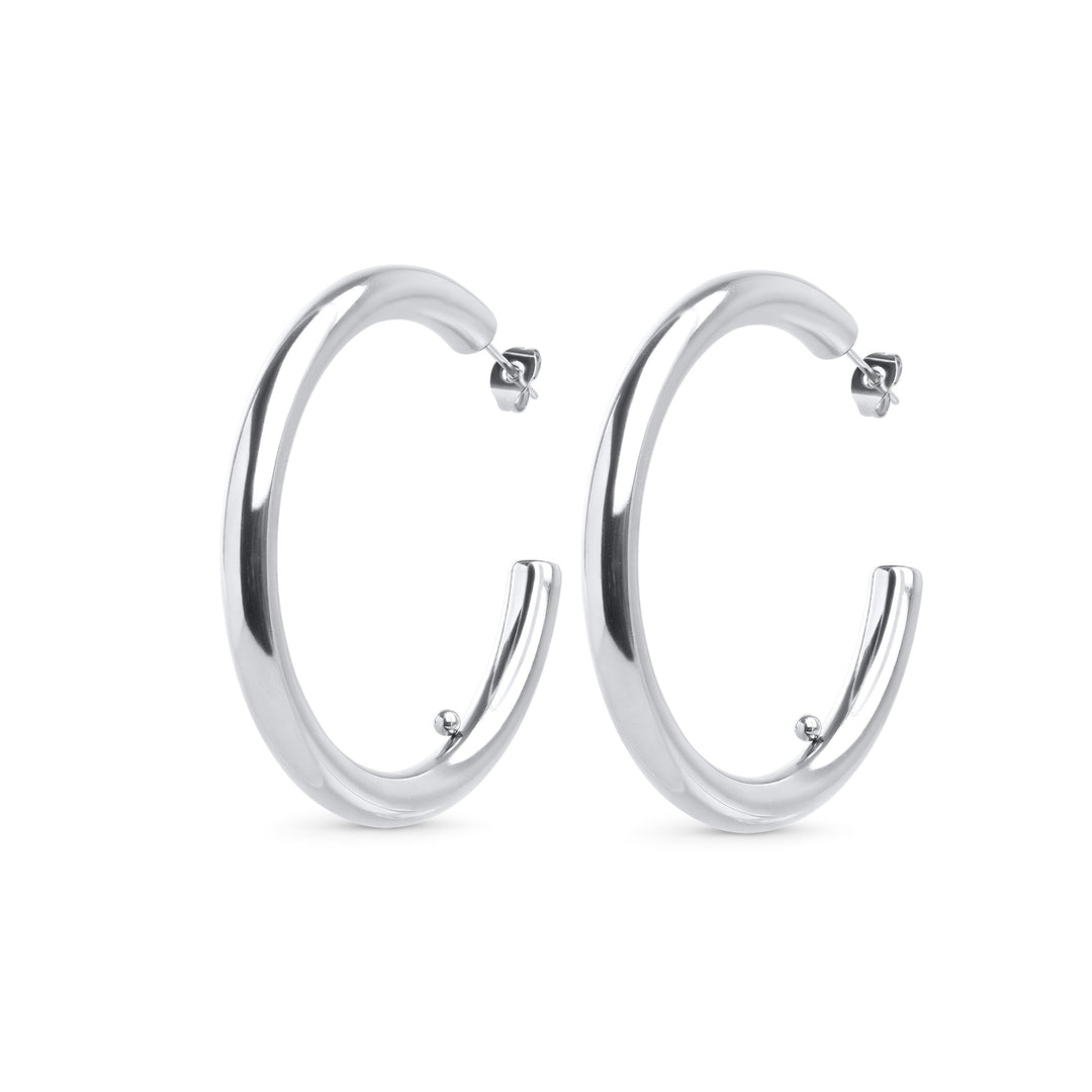 Peg - Sleek Hoops Stud Earrings Stainless Steel