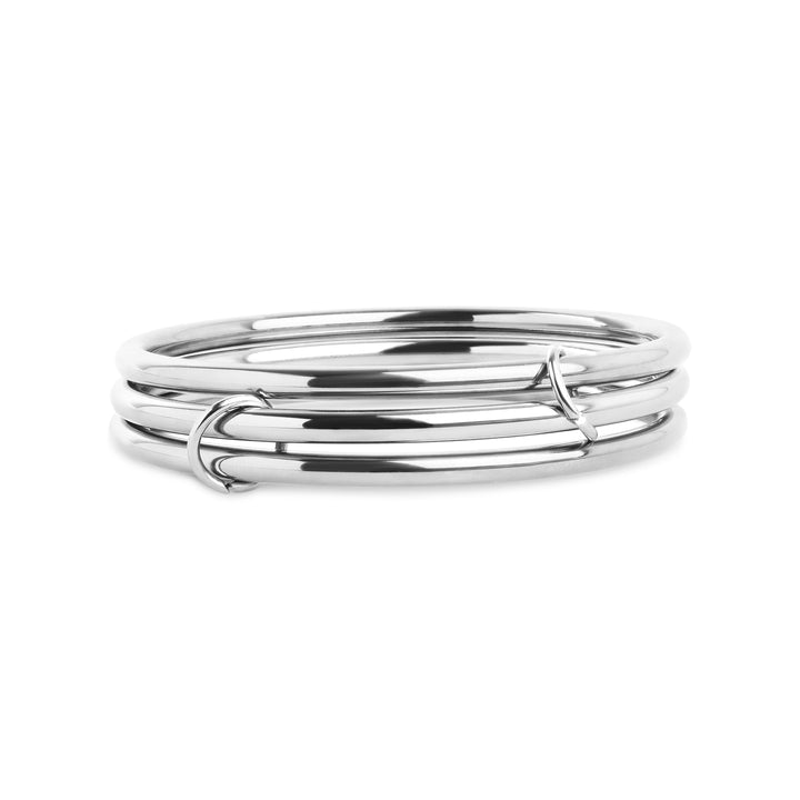 Rory - 3-pack Stacked Bangle Armband Rostfritt Stål