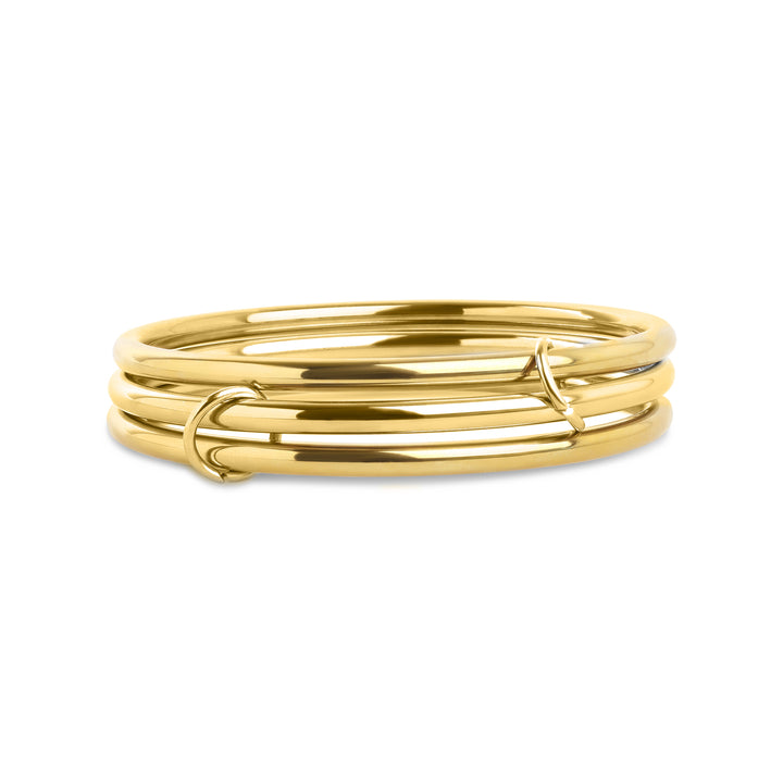 Rory - 3-pack Stacked Bangle Armband Rostfritt Stål