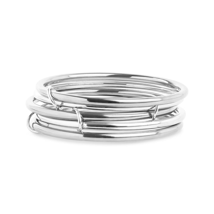 Rory - 5pcs Stacked Bangle Armband Rostfritt Stål
