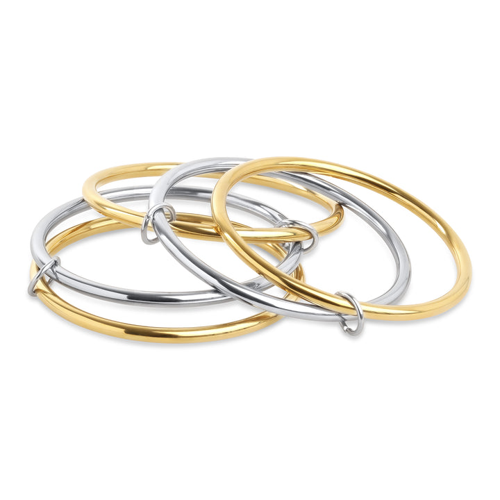 Rory - 5pcs Stacked Bangle Armband Rostfritt Stål