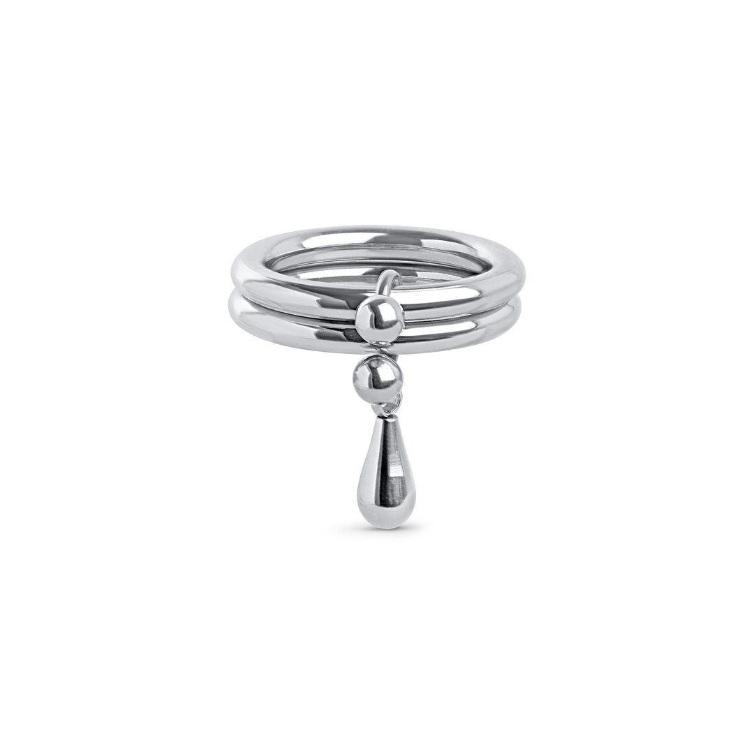 Storm - Duo Drop Ring Stainless Steel