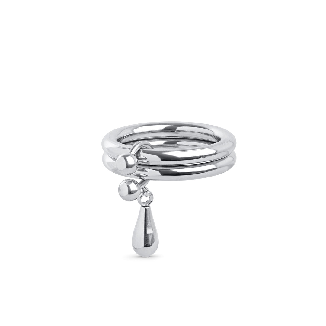 Storm - Duo Drop Ring Stainless Steel