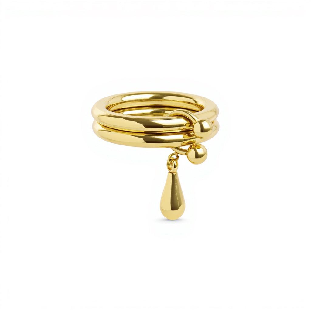 Storm - Duo Drop Ring Stainless Steel
