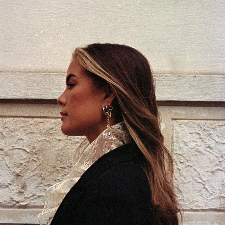 Kate - Chain Hoop Earrings Stainless Steel
