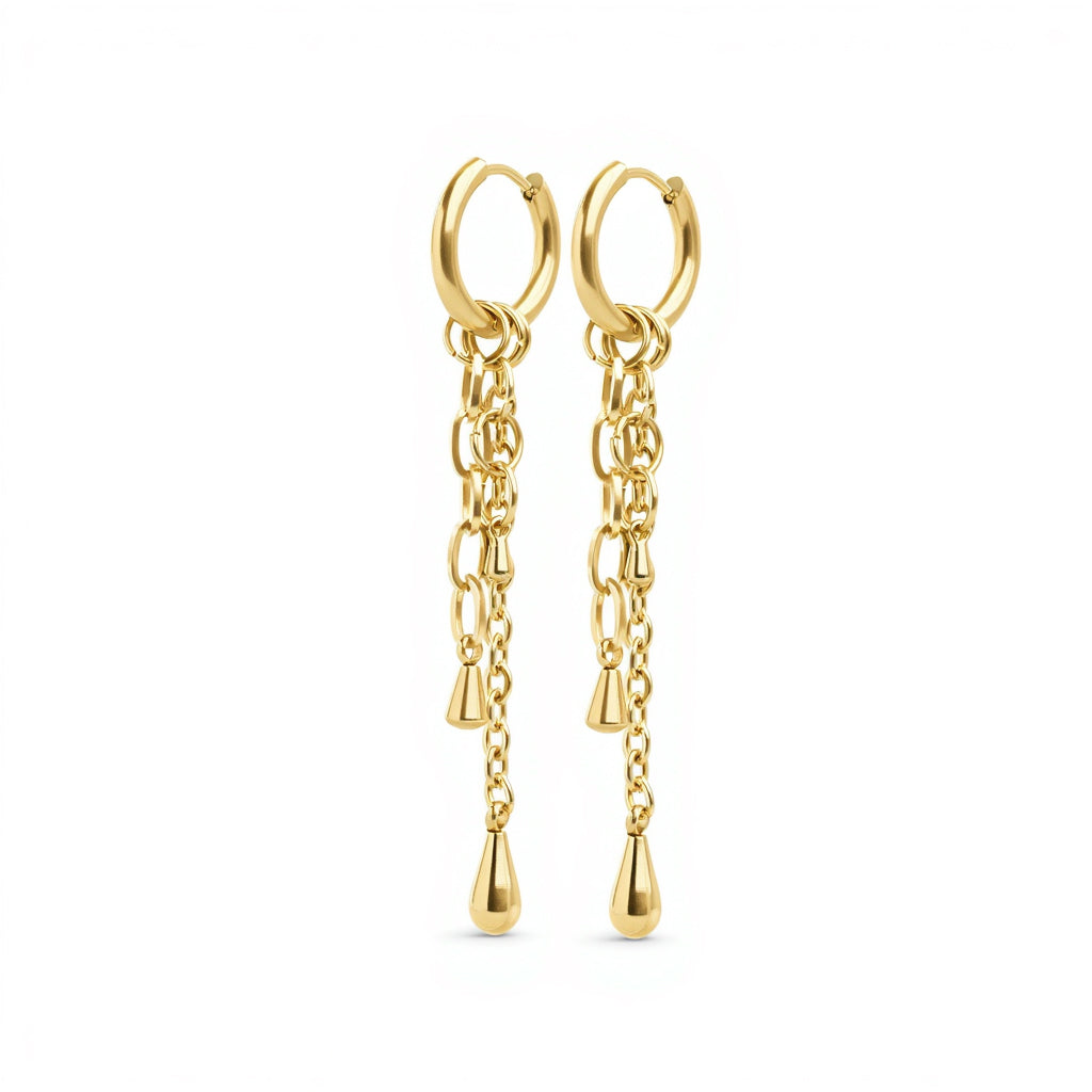 Kate - Chain Hoop Earrings Stainless Steel