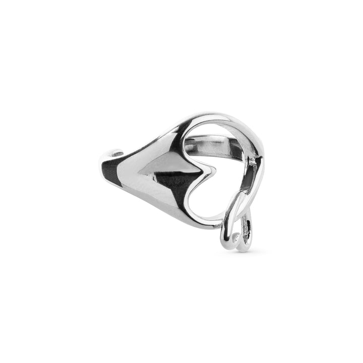 Britta – heart ring in stainless steel, silver | Timi of Sweden