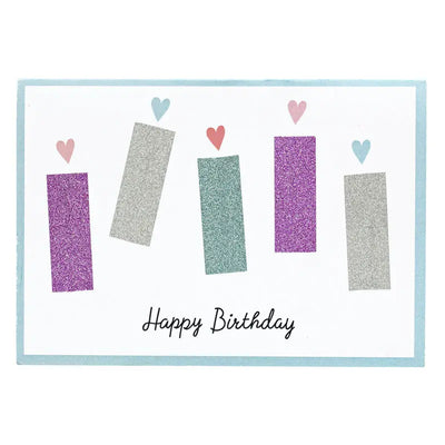 Happy Birthday Glitter Tape Greeting Card