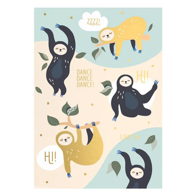 Dancing Sloth Postcard