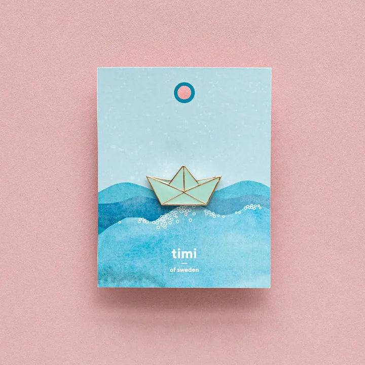 Enamel Pin Paper Boat