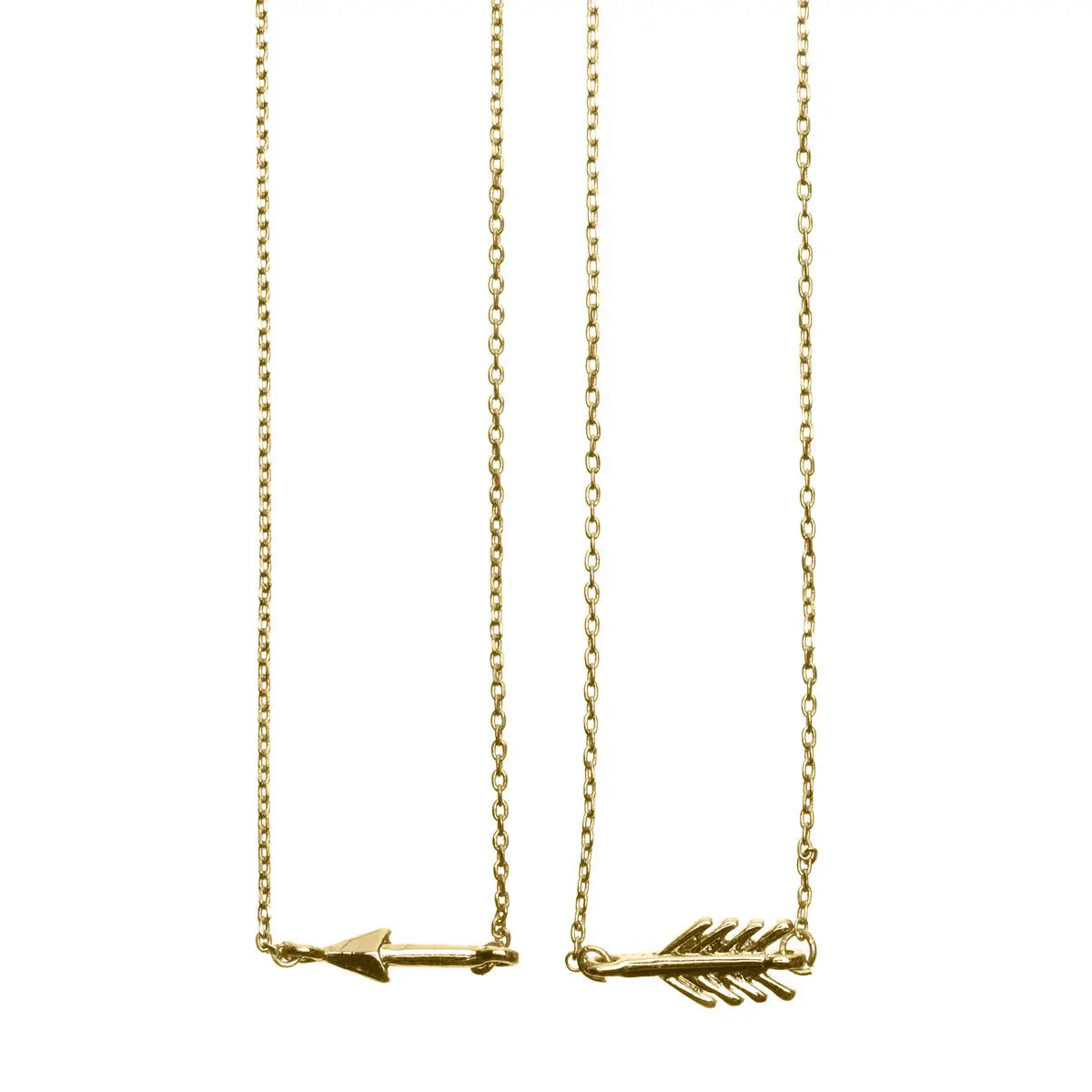 Best Friend Arrow Necklaces Gold