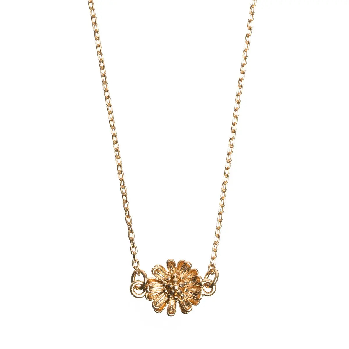 Necklace 3D Flower Gold