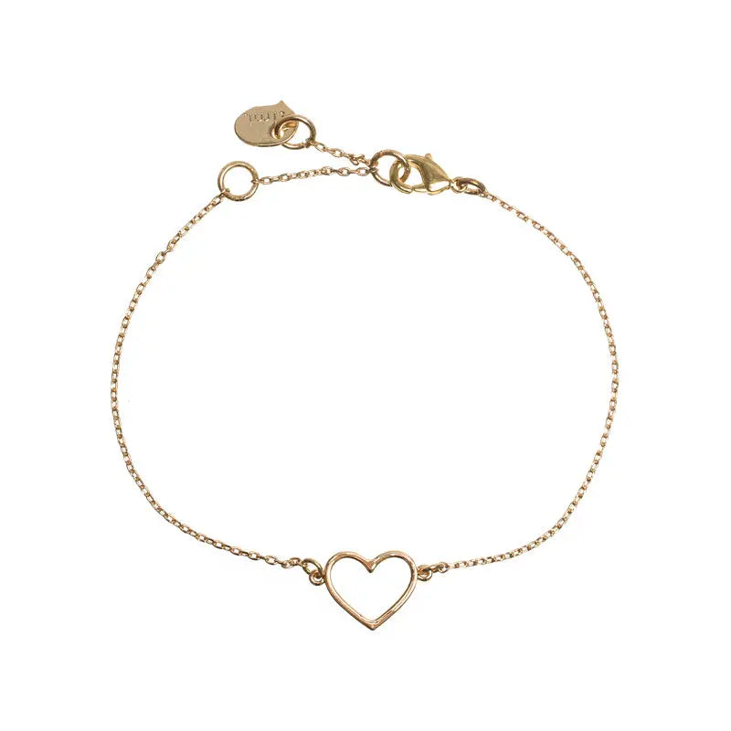 Bracelet Heart Outlined Gold