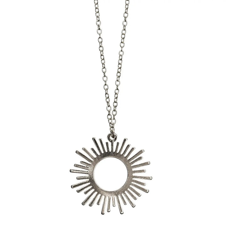 Long Necklace Sun Silver