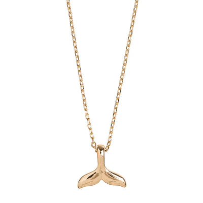 Whale Tail Necklace Gold