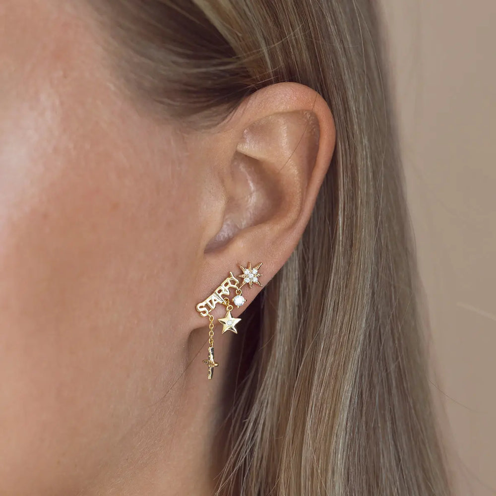 starry night stud earrings