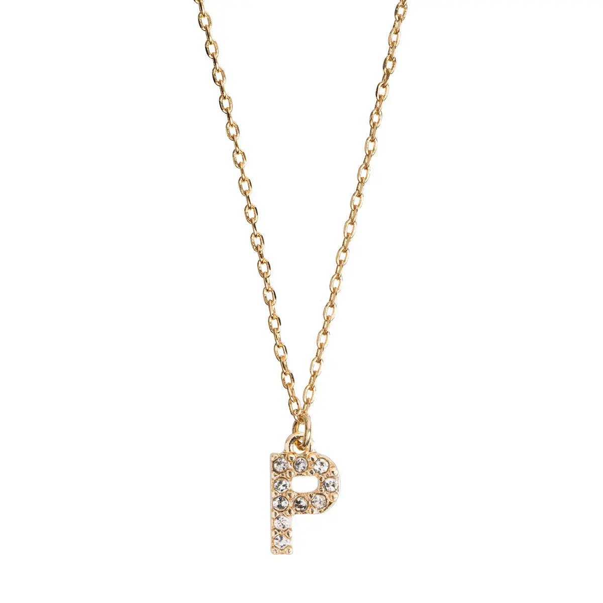 Crystal letter necklace P