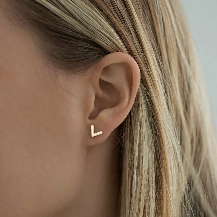 Minimalistic V Stud Earrings