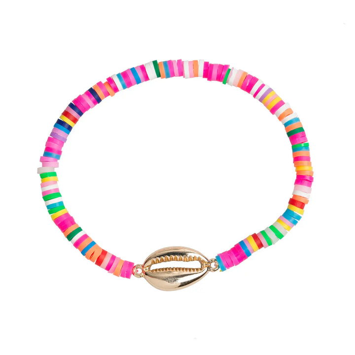 Colorful Bead Cowrie Bracelet | Summer