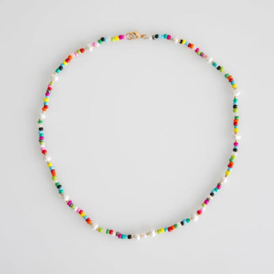 Summer Bead and Pearl Necklace