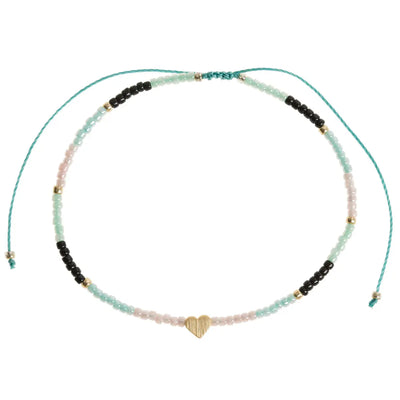 Beads with Small Heart Bracelet