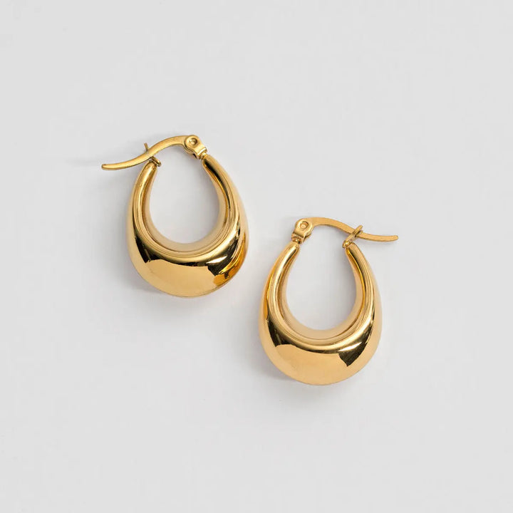 Droplet Hoop Earrings | Stainless Steel