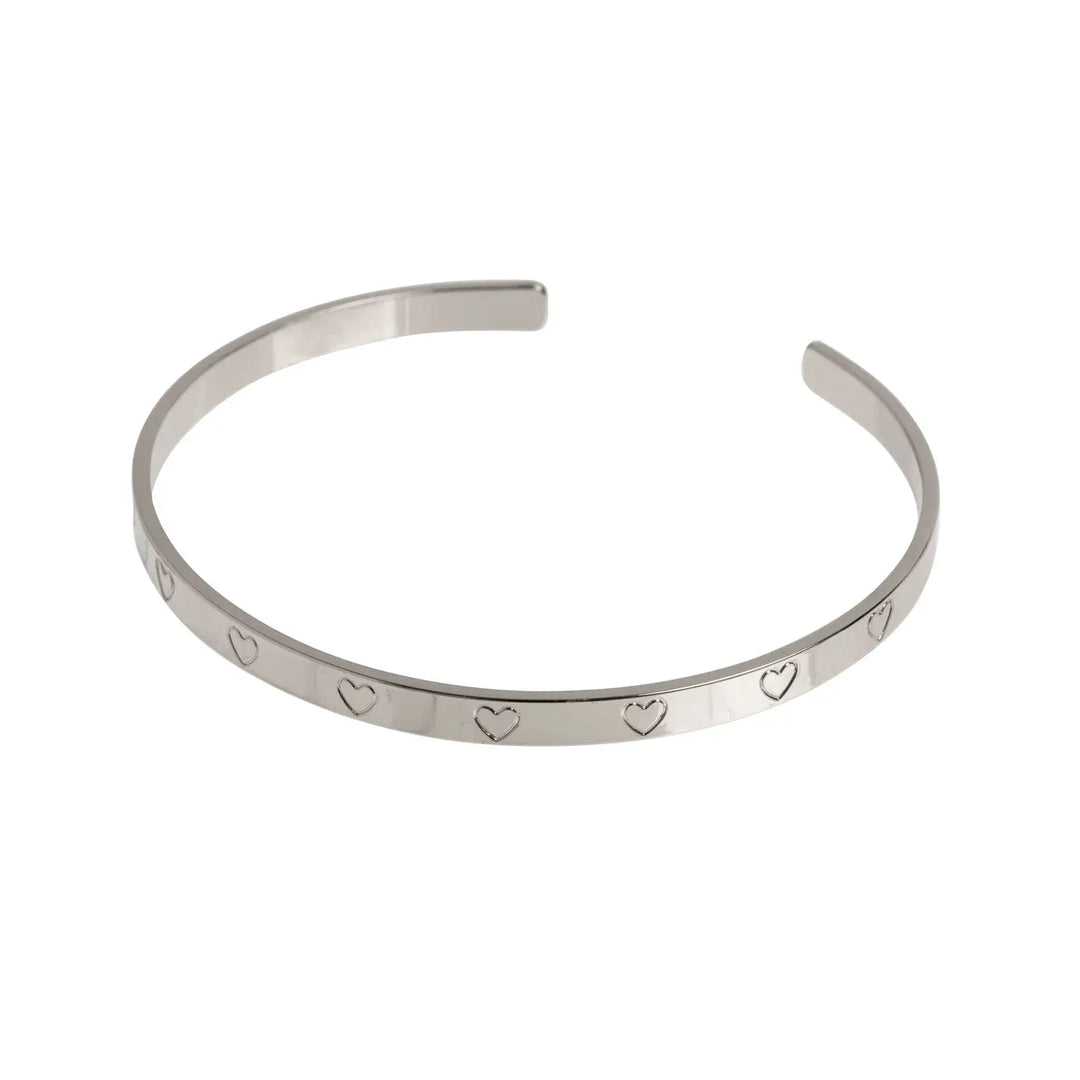 Heart Outline Bracelet Silver | Design