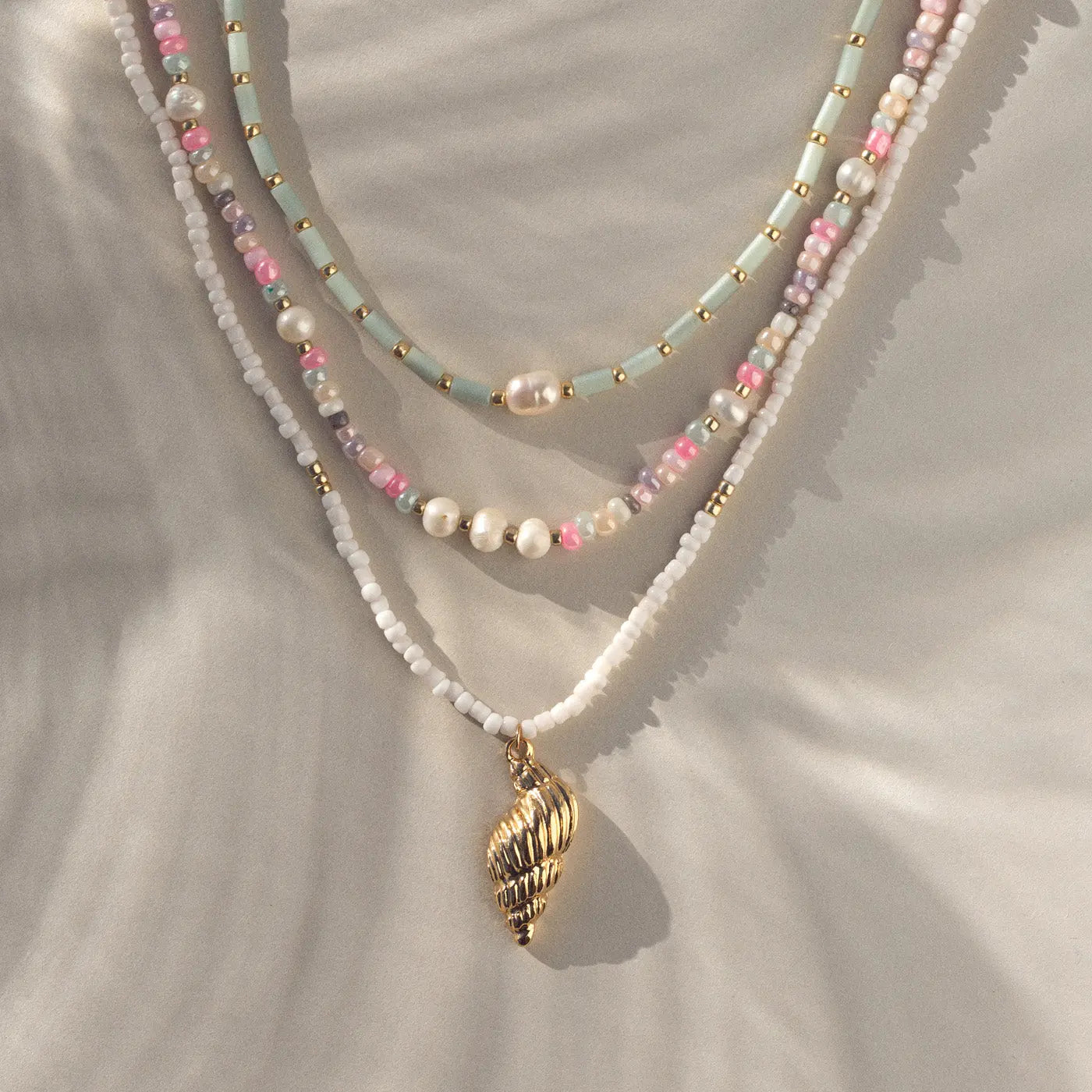 Tess - Pastel Bead and Pearl Necklace