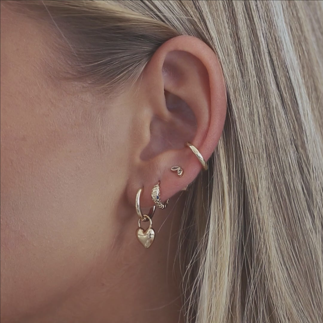 Petite Snake Hoop Earring